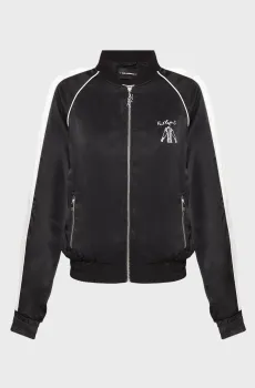 Женский черный бомбер Черный 44 Karl Lagerfeld A3W14037