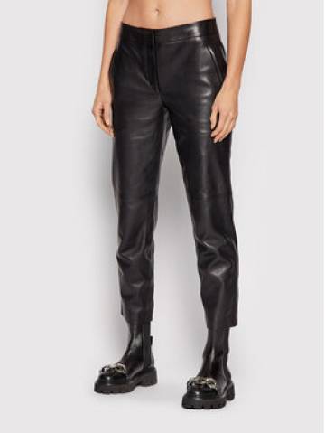 KARL LAGERFELD Шкіряні штани 216W1901 Чорний Slim Fit KARL LAGERFELD Шкіряні штани 216W1901 Чорний Slim Fit