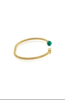 Позолоченный браслет с малахитом Tous ICON MESH