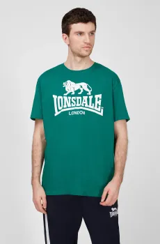 Мужская зеленая футболка Зеленый 3XL Lonsdale 119083