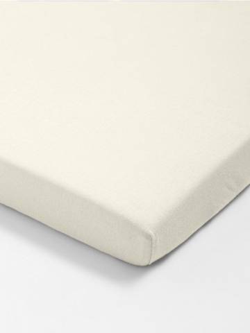Простирадло з гумкою - кремовий