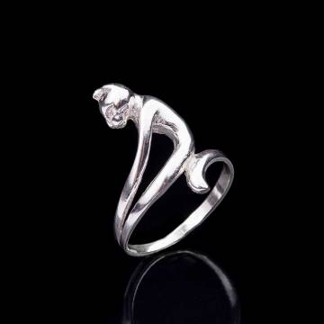 Серебряное кольцо "Кошка" 11287 Серебряное кольцо "Кошка" 11287