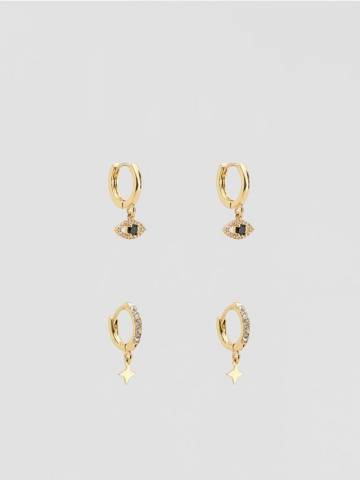 Reserved - Набір сережок із підвісками - різнобарвний - 368FD-MLC