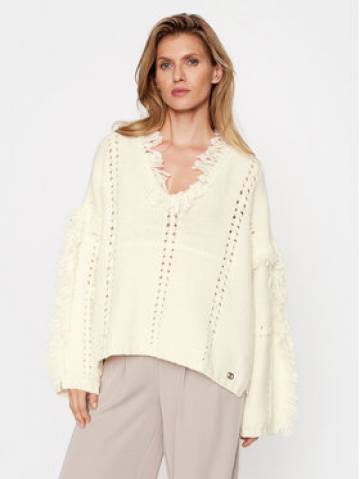 TWINSET Пончо 232TP3540 Écru Relaxed Fit TWINSET Пончо 232TP3540 Écru Relaxed Fit