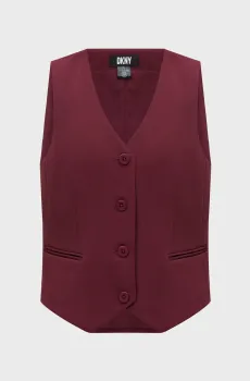Женский бордовый жилет Красный 2 DKNY UG3VX083