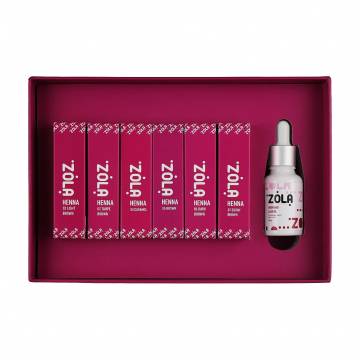 Набор для покраски бровей Zola Henna Brow Box (хна, 6*5 г + масло, 15 мл) Набор для покраски бровей Zola Henna Brow Box (хна, 6*5 г + масло, 15 мл)
