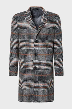 Мужское серое пальто в клетку Серый 52 Pierre Cardin PC.-C4 83100.6119