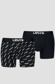 Мужские черные боксеры (2 шт) Черный XL Levi’s® 701227428;003
