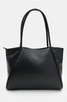 Велика шопер-сумка з екошкіри - чорний