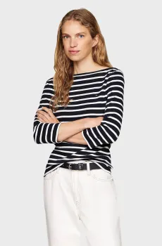 Женский лонгслив в полоску SLIM Разноцветный XS Tommy Hilfiger WW0WW40589