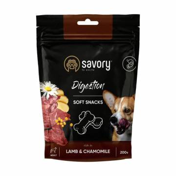 Лакомство для улучшения пищеварения собак Savory Digestion Soft Snacks Lamb & Chamomile с ягненком и ромашкой, 200 г Лакомство для улучшения пищеварения собак Savory Digestion Soft Snacks Lamb & Chamomile с ягненком и ромашкой, 200 г