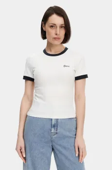 Женская белая футболка Белый S Guess V5GP08.KCRN2;G011