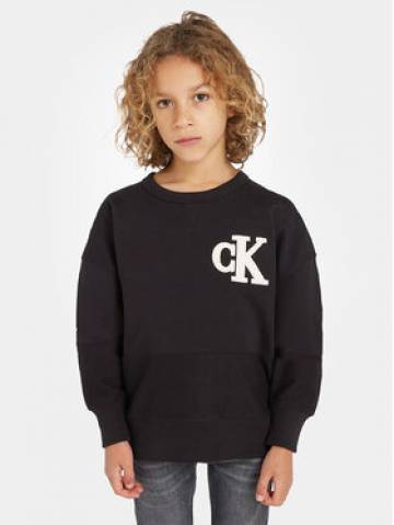 Calvin Klein Jeans Світшот Toweling Mono Cn IB0IB01684 Чорний Regular Fit Calvin Klein Jeans Світшот Toweling Mono Cn IB0IB01684 Чорний Regular Fit