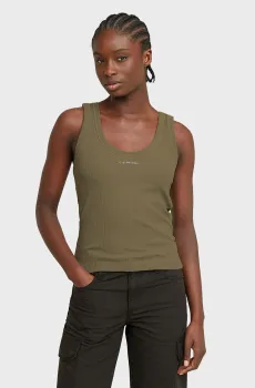 Женская зеленая майка Slim Зеленый S G-Star RAW D26065,D253