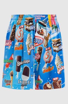 Синие шорты Sweet Treat в пижамном стиле