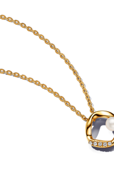 Намисто "Природне коло" з перлиною та паве