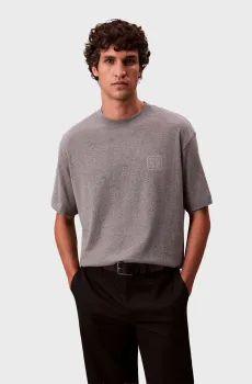 Мужская серая футболка EMBLEM PATCH Серый M Calvin Klein LV04LD224G
