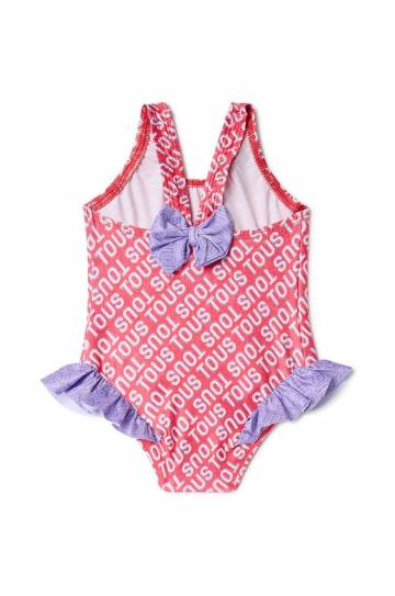 Детский слитный купальник Tous цвет фиолетовый