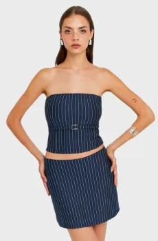 Женская темно-синяя юбка-шорты в полоску Синий XS Tally Weijl SSHVITOMATO3