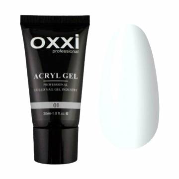 Акрил-гель для ногтей Oxxi Professional Acryl Gel 01 Прозрачный, 30 мл