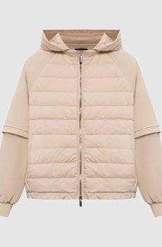 Бежевая куртка ERSILIA со съемными рукавами