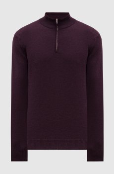 Бордовый джемпер из кашемира