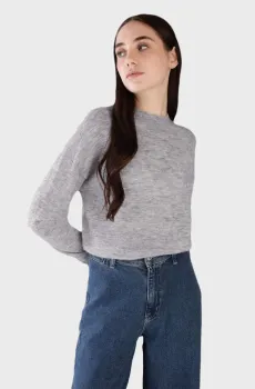 Женский серый шерстяной джемпер LW ALPACA C-NK Серый S Calvin Klein K20K207250