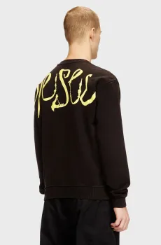 Мужской черный свитшот S-NORM-V1 Черный XXL Diesel A21014 0CJBX