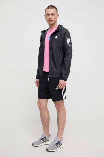 Куртка для бега adidas Performance Own the Run цвет чёрный переходная Куртка для бега adidas Performance Own the Run цвет чёрный переходная