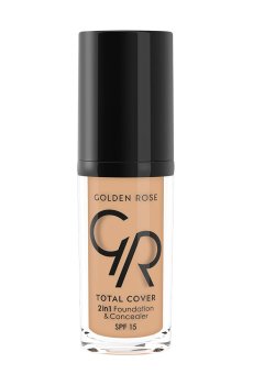 Тональный крем-корректор для лица Golden Rose Total Cover 2in1 Foundation & Concealer SPF 15, 04 Beige, 30 мл