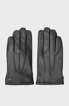 Мужские черные кожаные перчатки Черный 9.5 Karl Lagerfeld 544443.815400;990