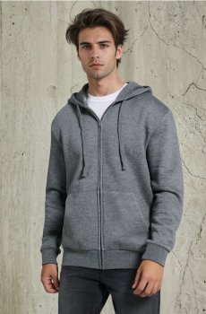 Худі на блискавці - сірий