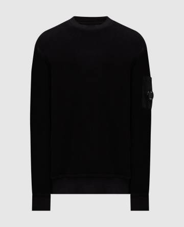 Черный свитшот с патчем логотипа