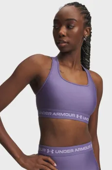 Женский фиолетовый топ Crossback Mid Bra Фиолетовый M Under Armour 1361034-520
