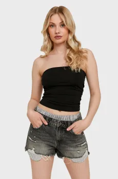 Женские серые джинсовые шорты Серый 38 Tally Weijl SSHDEMAMBO