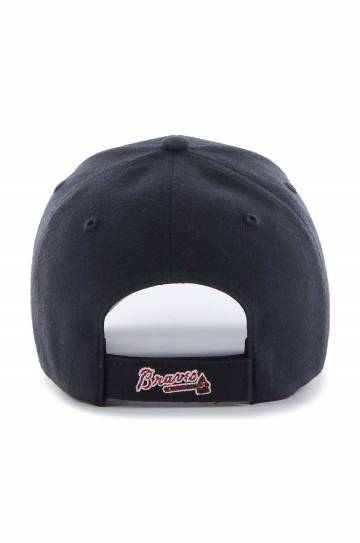 Кепка из смесовой шерсти 47 brand MLB Atlanta Braves цвет синий с аппликацией Кепка из смесовой шерсти 47 brand MLB Atlanta Braves цвет синий с аппликацией