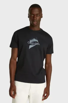 Мужская черная футболка RAISED GEL LOGO Черный S Calvin Klein K10K114353