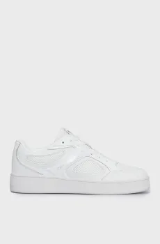 Женские белые сникерсы BASKET CUPSOLE LOW MIX IN MET Белый 37 Calvin Klein YW0YW01387