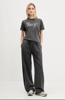 Хлопковые спортивные штаны Hugo Blue Nolasa_B