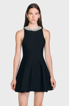 Женское черное платье Черный 34 Sandro SFPRO04586_Black