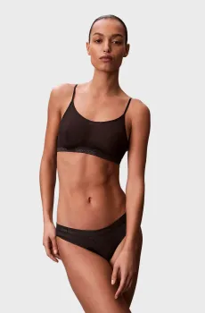 Женский черный бюстгальтер с узором UNLINED BRALETTE Черный XL Calvin Klein LV00QF8871