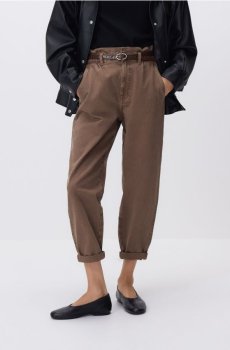 Reserved - Джинси paperbag - коричневий - 148IL-88J