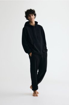 Reserved - Флісові штани regular - чорний - 176EF-99X