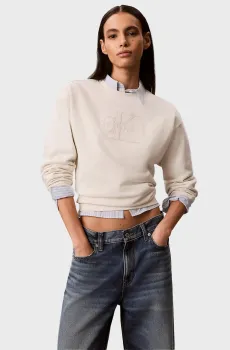 Женский белый свитшот BABY TERRY SEASONAL Белый S Calvin Klein Jeans LV047G820G