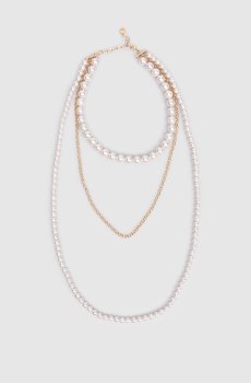 Розовые многослойные бусы