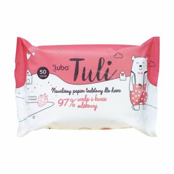 Детская влажная туалетная бумага Luba Tuli 97% воды и молочная кислота, 50 шт Детская влажная туалетная бумага Luba Tuli 97% воды и молочная кислота, 50 шт