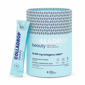 Коллаген Aura Herbals Colladrop Beauty Collagen HMG 10000 мг, со вкусом ананаса, в порошке, 30 шт Коллаген Aura Herbals Colladrop Beauty Collagen HMG 10000 мг, со вкусом ананаса, в порошке, 30 шт