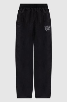 Черные спортивные брюки с логотипом