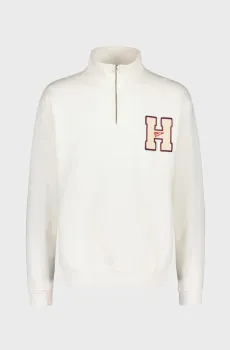 Мужская белая спортивная кофта TJM 1/4 ZIP TOWEL PATCH POLO Белый L Tommy Jeans DM0DM21263