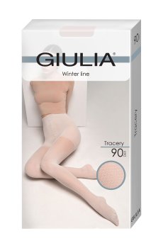 Колготки женские Giulia Tracery с шортиками, 90 DEN, Powder Puff, размер 2